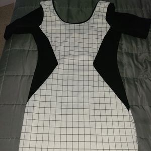 SOLD Black and White Dress